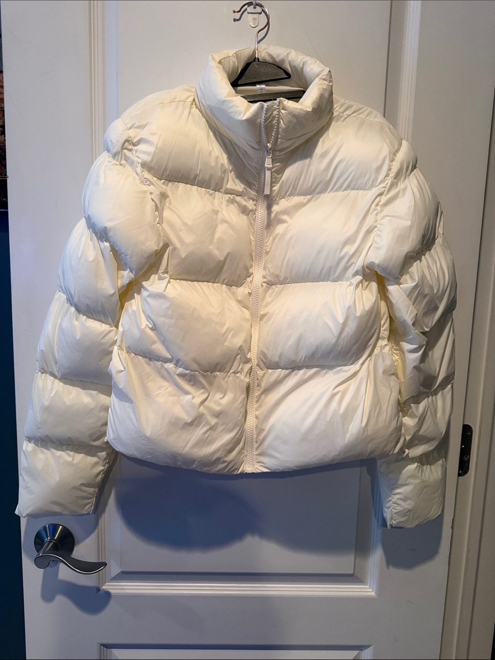 Fabletics Whote Quilted Puffer Jacket